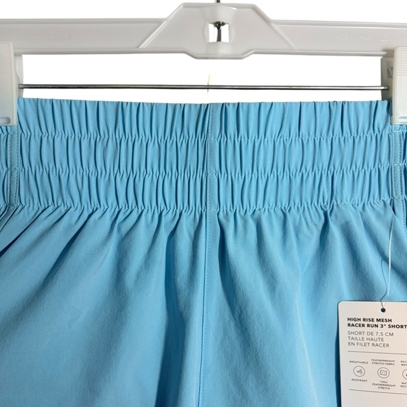 Athleta NWT Blue High Rise Racer Run 3” Shorts - Small - Picture 7 of 11